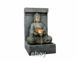 Anurak Oriental Water Feature, Mains Powered Fountain With LED Lights, Garden
