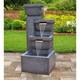 Ashboro 4 Tier Illuminated Water Feature Fountain Grey 107cm (42)