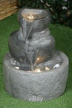 BLOOMSBURY Garden Indoor Water Feature Fountain Fibre Stone Self Contained LED