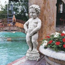 BRUSSELS PEEING BOY PIPED WATER SPITTER STATUE Fountain Pool Garden Sculpture
