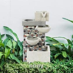 Ben Ross Polyresin Pebbles Fountain Garden Water Feature Outdoor Water Fountain