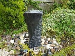Black Twist Fountain Limestone Water Feature Garden Water Feature