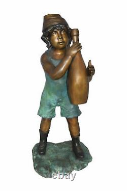 Boy holding a bottle water fountain Size 17L x 14W x 38H