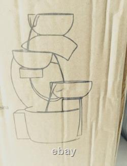 Breeins 4 Tier Garden Water Feature Fountain Cascading LED 86cm Patio Ornament