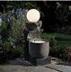 Cascading Bowl Water Feature Globe Light 80 Cm Garden Fountain Ornament