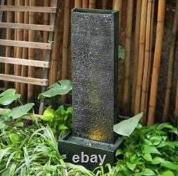 Cascading Garden Electric Water Feature Fountain Waterfall LED Pump Statue Decor