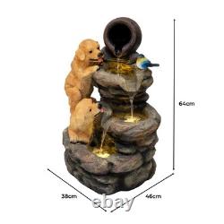 Cascading Outdoor Water Feature Electric Garden Fountain