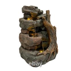 Cascading Outdoor Water Feature Electric Garden Fountain Cement