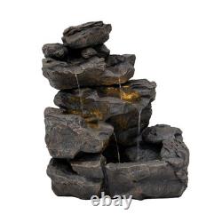 Cascading Outdoor Water Feature Electric Garden Fountain Cement