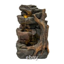 Cascading Outdoor Water Feature Electric Garden Fountain Cement