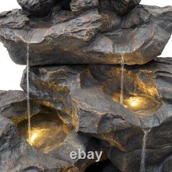 Cascading Outdoor Water Feature Electric Garden Fountain Cement