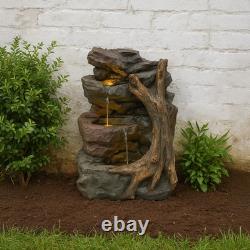 Cascading Outdoor Water Feature Electric Garden Fountain Cement