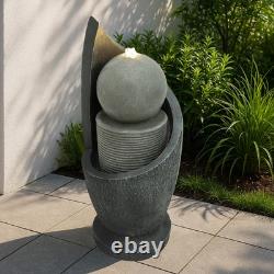 Cascading Outdoor Water Feature Electric Garden Fountain Cement