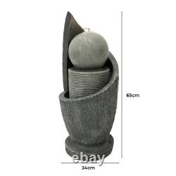 Cascading Outdoor Water Feature Electric Garden Fountain Cement