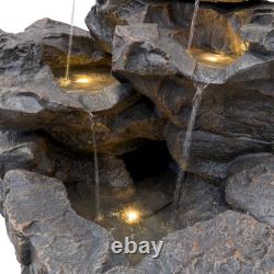 Cascading Outdoor Water Feature Electric Garden Fountain Cement