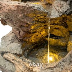 Cascading Outdoor Water Feature Electric Garden Fountain Cement