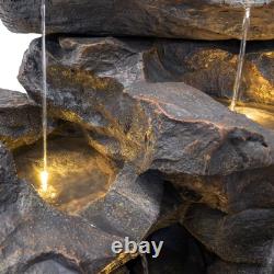 Cascading Outdoor Water Feature Electric Garden Fountain Cement