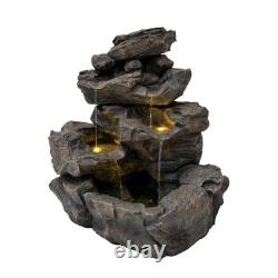 Cascading Outdoor Water Feature Electric Garden Fountain Cement