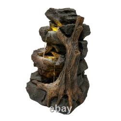 Cascading Outdoor Water Feature Electric Garden Fountain Cement