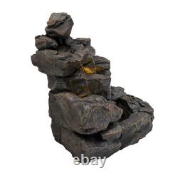 Cascading Outdoor Water Feature Electric Garden Fountain Cement