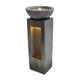 Cascading Outdoor Water Feature Electric Garden Fountain Cement Grey 2 Warm