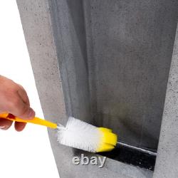 Cascading Outdoor Water Feature Electric Garden Fountain Cement Grey 2 Warm
