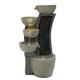 Cascading Outdoor Water Feature Electric Garden Fountain Polyresin Grey 5 Warm