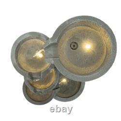 Cascading Outdoor Water Feature Electric Garden Fountain Polyresin Grey 5 Warm