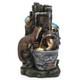 Cascading Outdoor Water Feature Electric Garden Fountain Polyresin Grey Warm