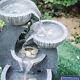 Cascading Resin Bowl Water Feature Led Light Garden Fountain Ornament Solar Pump
