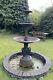 Cast Iron Fountain, Cast Iron 3 Tier Water Feature, Centre Water Feature Stork