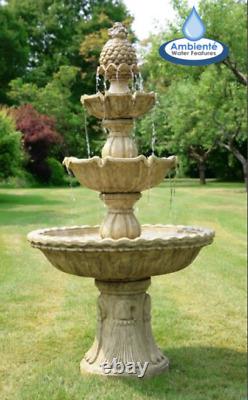 Cast Stone Water Feature Fountain H150cm Regal 3-Tier Garden Outdoor Ambiente