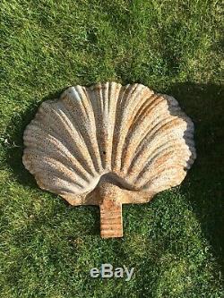 Cast iron vintage wall mounted fish serpant dolphin and shell fountain water