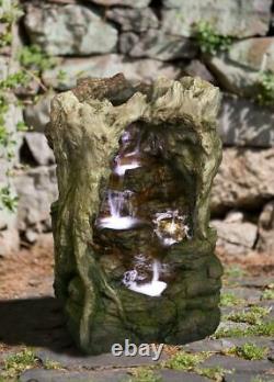 Compact Glengarry Woodland Garden Water Feature, Solar Powered Outdoor Fountain