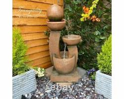 Companion Water Feature, Mains Powered Fountain with LED Lights, Garden Waterfall