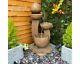 Companion Water Feature, Mains Powered Fountain With Led Lights, Garden Waterfall