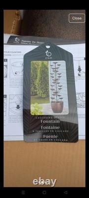 Copper Water Feature Fountain 1.5m Cascading Leaves Design