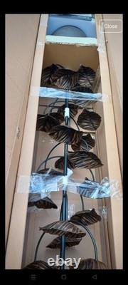 Copper Water Feature Fountain 1.5m Cascading Leaves Design