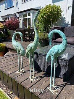 Crane Bird Water Feature Fountain Sculpture 3 in Total for Garden or Pond etc