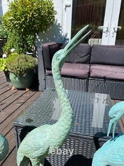 Crane Bird Water Feature Fountain Sculpture 3 in Total for Garden or Pond etc