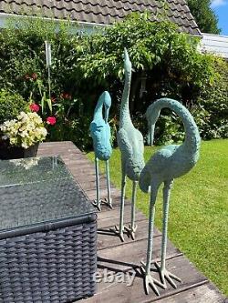 Crane Bird Water Feature Fountain Sculpture 3 in Total for Garden or Pond etc