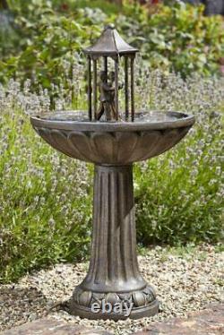 Dancing Couple Solar Water Feature Garden Fountain Decorative Centrepiece Patio