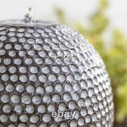 Dapple Cascade Water Feature, LED Light NDD Grey Concrete Garden Fountain Ball
