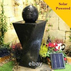 Day and Night Contemporary Garden Water Feature, Outdoor Fountain Great Value