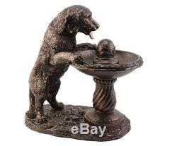Dog Jumping Up Drinking Water Fountain Garden Feature Outdoor Electric240v Mains