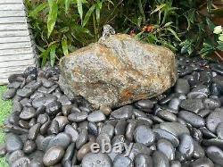 Drilled Natural Boulder 12 Garden Water Feature, Outdoor Fountain Great Value