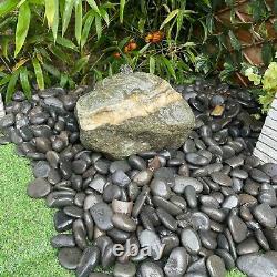 Drilled Natural Boulder 28 Garden Water Feature, Outdoor Fountain Great Value