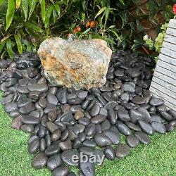 Drilled Natural Boulder 34 Garden Water Feature, Outdoor Fountain Great Value