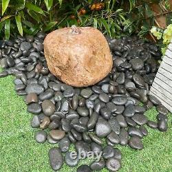 Drilled Natural Boulder 38 Garden Water Feature, Outdoor Fountain Great Value