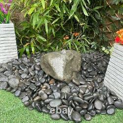 Drilled Natural Boulder 5 Garden Water Feature, Outdoor Fountain Great Value